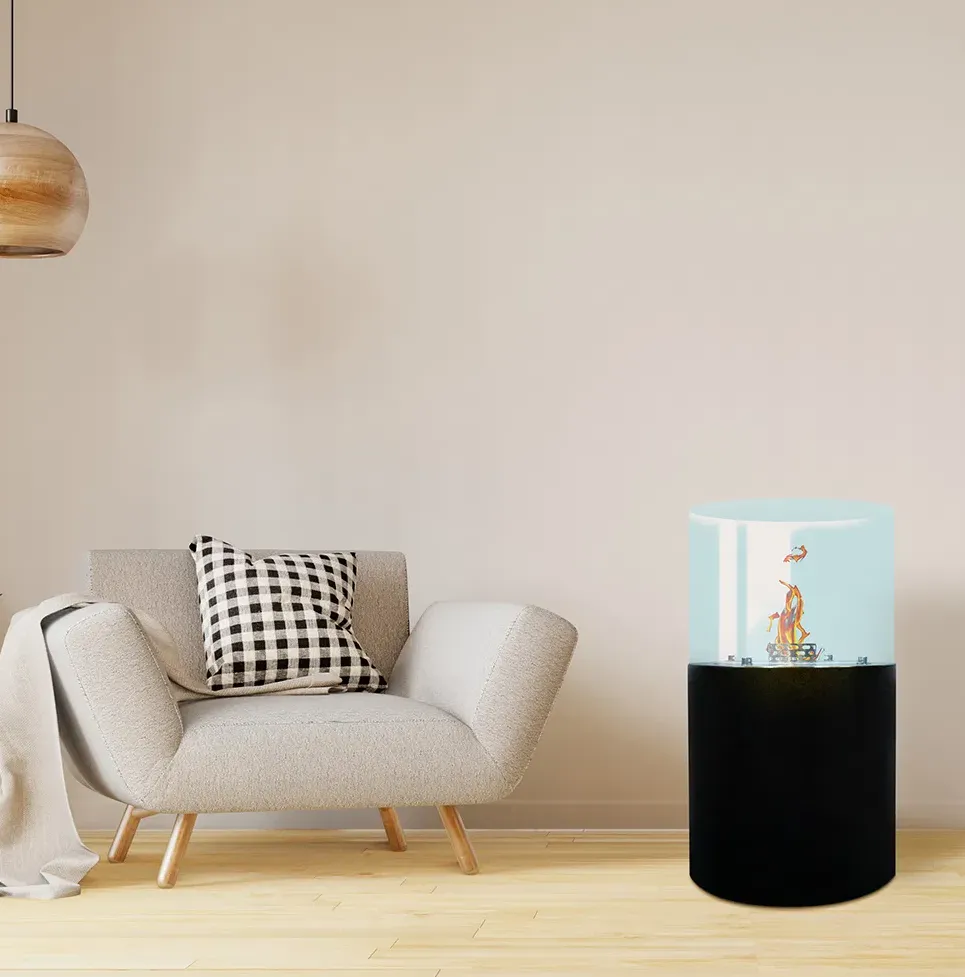 Colonne bioéthanol Orbe 85 cm — cheminée à poser au bioéthanol