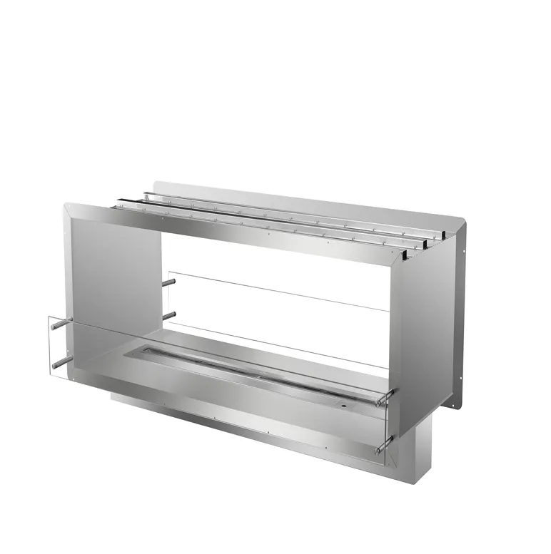 Foyer bioéthanol vitré Cadre 120 cm, vue 4 sur 8