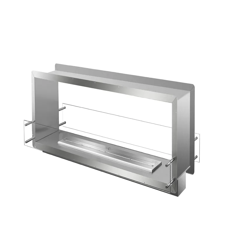 Foyer bioéthanol vitré Cadre 120 cm, vue 6 sur 8
