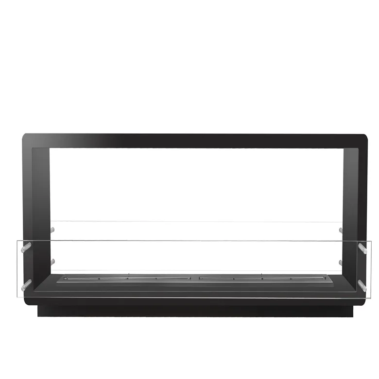 Foyer bioéthanol vitré Cadre 120 cm, vue 7 sur 8